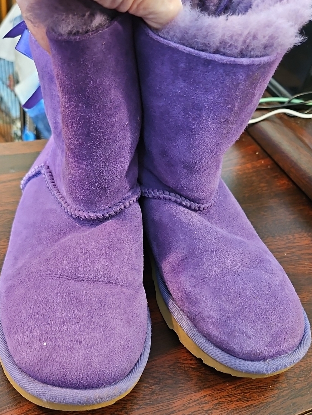 UGG Kids Purple Suede UGG Winter Boots